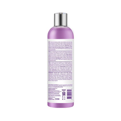 Design Essentials Agave & Lavender Moisturizing Hair Bath, Sulfate-Free Shampoo- Blow-Dry & Silk Press Collection - 12oz