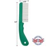 The Hair Doctor Extra Long Tooth Hair Comb 1 1/4 Inch with silky smooth rotating teeth to prevent hair damage (Beautiful Red)