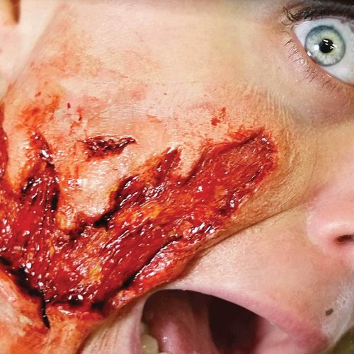 Tinsley Transfers RIPPED FLESH - Film Quality Realistic 3D Prosthetic Makeup FX Transfer. Apply With Water.