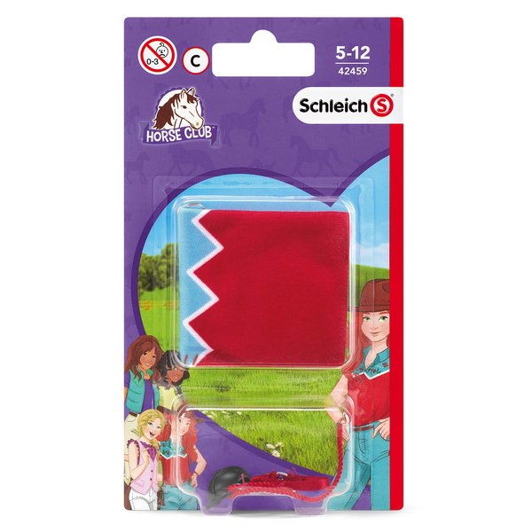 Schleich Horse Club Hannah and Cayenne Blanket and Halter Educational Playset for Kids Ages 5-12