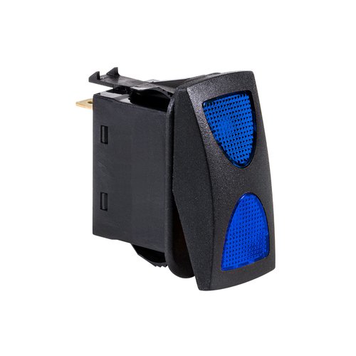 True MODS 12V DC 20A 4-Pin LED ON-Off-ON SPDT Rocker Switch - Blue