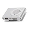Mini MP3 Player, Portable Mini MP3 Player with Back Clip Sports MP3 Player with Earphone and USB Cable, Digital Media Player Built in Card Slot (Silver)