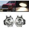 Pair of Front Bumper Fog Light Driving Lamp w/ H16 Halogen Bulbs Compatible for Toyota 4Runner 2014-2018, Fits OE 8121012230, 8122012230, TO2593126, TO2592126