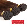 10A Ombre Human Hair Bundles Straight Bundles Brazilian 100% Unprocessed Virgin Remy Hair Bundles Straight Ombre Hair 2 Tone Black to Honey Brown Human Hair Extensions (T4/30, 16 18 20)