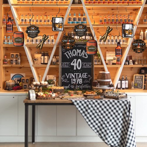 Birthday Decorations for Adults Aged to Perfection Party Supplies Party Hanging Swirls Ceiling Streamers for 30th 40th 50th Birthday Decorations