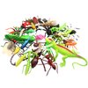 PINOWU 27pcs Bug Toy Figures Playset for Kids Boys, 2-6” Fake Bug Insects - Fake Spiders, Cockroaches, Scorpions, Crickets, Lady Bugs, Butterflies and Worms for Education and Christmas Party Favors