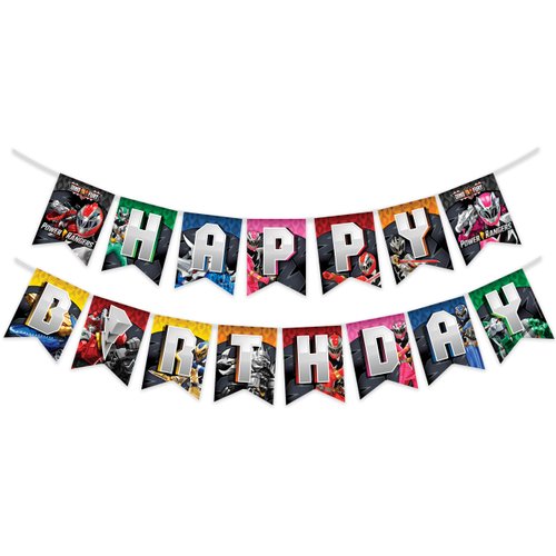 Treasures Gifted Power Rangers Banner - Power Rangers Birthday Banner - Officially Licensed Power...