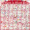 Partywind 560 Styles Glow Valentine's Day Tattoos for Kids Party Supplies, 56 Sheets Valentines Love Heart Tattoo Stickers Party Decorations, Exchange Games for Kids Classroom Prizes
