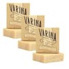 Varina Natural Sandalwood Bourbon Bar Soap - Gentle Cleansing for Sensitive Skin (Sandalwood Bourbon, 3 Pack)
