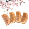 Handmade Wooden Hair Comb for Curly Wide Toothed Wooden Comb, anti-Static and Barrier-free Hand Brushing Beard, hair, Suitable for Women, Male Static Natural Wood Sandalwood Comb (Short comb)