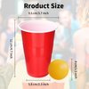 SUNYIWJIE Cup Pong Game Set 22 Pcs 16 Oz Plastic Party Cups with 4 Pcs Ping Pong Balls for Christmas New Year Gift (Red)