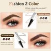 Microblading Eyebrow Pen-Upgraded Eye Brow Pencils for Women Brown with Micro-Fork Tip Applicator, Smudge-Proof and Waterproof Eyebrow Pencil for Natural Hair-Like, Last All-Day Wear, Light Brown