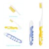 Ouligay 2Pcs Travel Toothbrush Kit Portable Toothbrush Soft Bristles Brushes Folding Toothbrush Bulk Collapsible Toothbrush for Camping Hiking