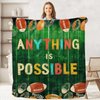 keepitcozi Football Throw Blanket for Boys Girls, Football Gifts Blanket for Adult Kids Home Room Decor, Birthday Christmas Valentines Day Gifts, Football Stuff for Team Fans, Flannel Blanket 50"x60"