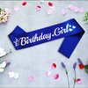 LXYXUUN Birthday Girl Sash Royal Blue, Silver Foil Birthday Sash for Girl Funny Birthday Party Decorations, 16 18 21st Bday Sash Gift Ideas