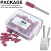 C12rtive 100 Pcs 3mm Professional Small Sanding Bands & 2Pcs Small Mandrel Bit Set for Nail Drill,240# Upgrade Design 3mm Nail File for Manicures and Pedicure with Stainless Steel Shaft