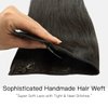 HOTBANANA Wire Hair Extensions, 16 inch 95g Dark Brown Fish Line Hair Extensions Real Human Hair Straight Invisible Wire Hair Extensions Remy Hair Extensions