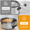 Slow Cooker Lid Holder for Cooking, Hand Free Pot Lid Organizer Fits Most Slow Cookers, Stainless Steel Pot Lid Rack with Silicone Sink Keeps Countertop No Mess (Black, 2 Pack)