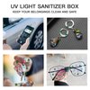UV Light Sanitizer Box UVC Sterilizer for Phone Ultraviolet Clean 99.99% for Toothbrush Jewelry Glasses Nail Tools Keys Aromatherapy (White)
