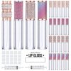 AMORIX 20 Pack Diamond Lip Gloss Tubes with Wand 5ml Empty Rhinestone Cute Lipgloss Bottles/Containers Crystal Lip Gloss Supplies Kit + 2pcs Syringes + Labels for DIY Lip Gloss Base