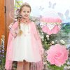 Lingway Toys pink princess dress up Cape Costume for girls aged 3-8，8 Piece toddler girl toys set
