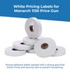White Pricing Labels for Monarch 1130 Price Gun - Blank Marking Labels - with Ink Roll Included (1 Sleeve)