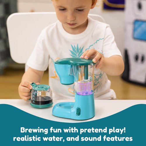 Joyin Play Kitchen Toys, Pretend Play Kitchen Appliances Toy Set with Coffee Maker, Mixer, Toaster with Realistic Lights& Sounds, Birthday Gift for Kids Ages 2 3 4 5, Pink