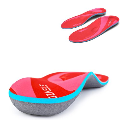 STSVZORR Plantar Fasciitis Relief Metatarsal Pain Arch Support Inserts Flat Foot Orthotic Insoles Sports Running Hiking Shock Absorb Men Women Long Time Standing, Size 9