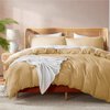 Nestl Twin Duvet Cover Set - Soft Double Brushed Camel Gold Duvet Cover Twin/Twin XL, 2 Piece, with Button Closure, 1 Duvet Cover 68x90 inches and 1 Pillow Sham