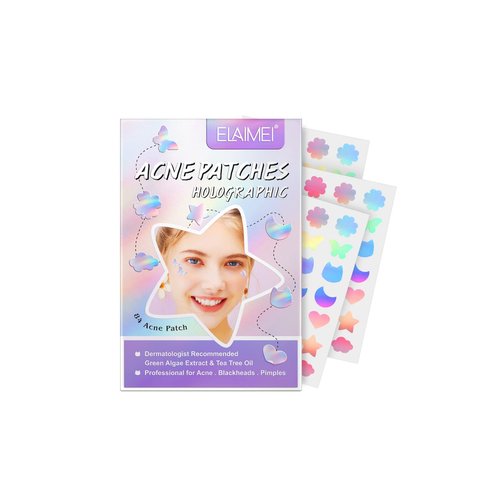 Acne Patch Pimple Patch, Star Shaped Acne Absorbing Cover Patch, Hydrocolloid Pimple Patches, Absorb Fluid and Reduce Inflammation, Star Pimple Patches for Face, Star Patches for Pimples (84 Patches)
