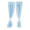 Melody Jane Dollhouse Blue Sheer Curtains on Rail Miniature 1:12 Scale Window Accessory