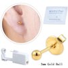 XUKEKOY 2 Pack Self Ear Piercing Gun Earring Disposable Piercing Kit No Pain Easy Use Ear Piercing Gun Kit Tool with Stud (Gold)