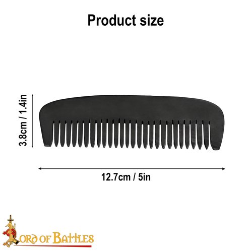 Lord of Battles Medieval Handcrafted Genuine Horn Comb Natural Horn Comb Genuine Horn Comb 100% Handmade Hair Comb Premium Quality Anti-Static (Natural Horn)