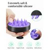 HEETA Scalp Massager Hair Growth, Scalp Scrubber with Soft Silicone Bristles for Hair Growth & Dandruff Removal, Hair Shampoo Brush for Scalp Exfoliator, Black