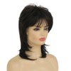 Dai Cloud Short Black Mullet Wig for Women Shaggy Layered Fluffy Wig 80s Rocker Wig for Women Black Curly Wig Cosplay Halloween Daily Costume Wigs Hair Replacement Wigs