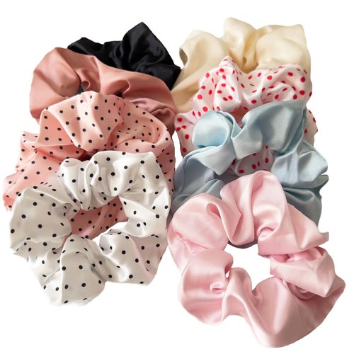 KOVOLITU Scrunchies for Women Satin Hair Scrunchies Softer Than Silk for Hair Big Scrunchy Ponyta...