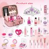 Kids Washable Makeup Girls Toys,Real Little Girl Make up Sets for Toddler Kid Children Princess Christmas Birthday Gifts Toys for 5 6 7 8 9 10 11 12 Year Old Girls (Make Up Kit for Kids-M03)