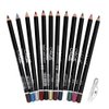 DC-BEAUTIFUL 12Pcs Lot Set 12 Colors Eyeliner Pencil Waterproof Eyebrow Pencil Cosmetics with a Pencil Sharpener