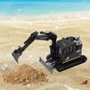 Gemini & Genius Tracked Black Excavator Toys, 1/50 Scale Diecast Digger Construction Toy, Vehicle Model with 360° Cabin Swivels, Great Gift, Playing Sand, Room Decoration and Collection for Kids