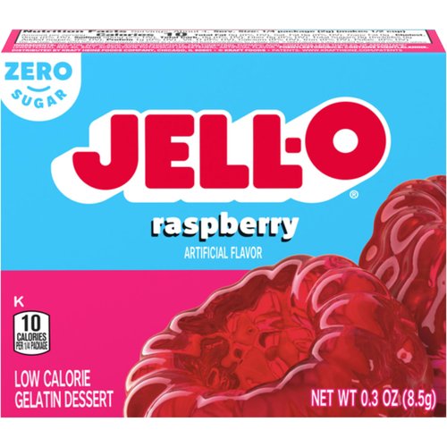 Jell-O Raspberry Sugar-Free Gelatin Mix (0.3 oz Boxes, Pack of 6)