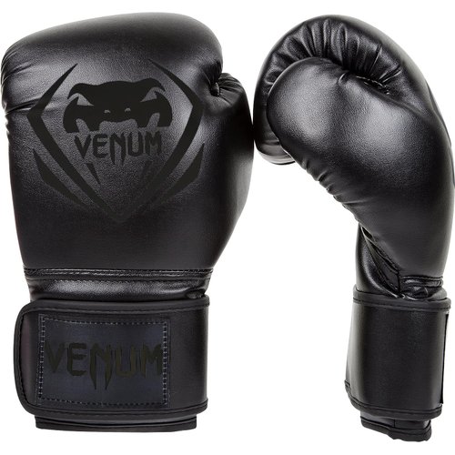 Venum Contender Boxing Gloves - Black/Black, 16 oz