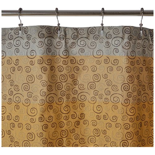 Popular Bath Shower Curtain, Miramar Collection, 70" x 72", Multicolor