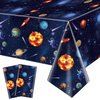 2 Pack Outer Space Party Tablecloths, Solar System Table Covers, 51x87'' Plastic Disposable Rectangle Planet Table Cover for Kids Space Theme Birthday Party Decorations, Galaxy Theme Party Supplies