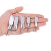 FREGITO 5pcs Fishing Lures Fishing Spoons, Trout Lures Bass Lures Hard Metal Spinner Baits for Salmon Bass Trout (Silver-A)