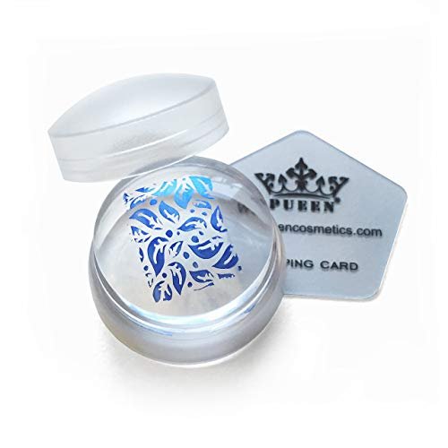 PUEEN 3.5cm Upgraded HD Chunky CLEAR Transparent Soft Stamper and Scraper Set - Nail Art - Stamping Tools - CLEAR - BH000706