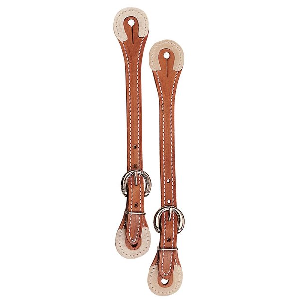 Weaver Leather Spur Straps with Rawhide Corners Russet