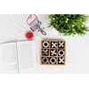 T one wooden Tic Tac Toe Game | board games for adults | Table Top Living Room Decor Fun family Games | board games for family night | board games for kids (Design-1)