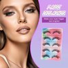 Wffenhefragrance Artificial Mink Eyelashes - Fluffy Wispy Lashes 5 Pairs | Natural Look False Eyelashes Extensions| Easy to Apply | Reusable Strip Lashes | 7-13-14mm