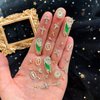 36 Pcs 3D Cross Nail Rhinestones Charms San Judas Tadeo Virgin Mary Nail Charms for Acrylic Nails Chains Gold Nail Art Metal Shiny Alloy Crystals Gems DIY Jewels Accessories Supplies Decorations Set