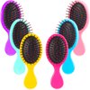 Epakh Hair Brush 6 Pack Mini Wet Travel Detangling Brushes Kids Detangler Hair Brushes Soft Bristle Hair Brush for Women Curly Hair Classic Colors